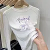Ropa interior básica forrada de forro polar para niñas, top de otoño para niños, camiseta elegante de manga larga con estampado de dibujos animados para otoño e invierno