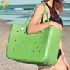 Bolso de Media Luna Eva Transfronterizo Nuevo Bolso de Playa Bolso Tote Extra Grande Portátil Fácil de Limpiar Gran Capacidad Cesta de Verduras Acolchada