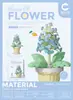 Suculento Ramo de Rosas en Maceta, Planta de Flores Eternas, Juguete Educativo de Ensamblaje, Regalo de Cumpleaños para Niña, Bloques de Construcción al por Mayor