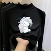 Nueva colección de otoño e invierno de capas base térmicas para niños: Camisetas interiores de forro polar cepillado para niñas con cuello semi-alto, adecuadas para niños pequeños y niños pequeños