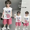 Conjunto de Verano para Niños Crayon Shin-chan Conjunto de Chaleco 2026 Nuevo Verano Moderno Fresco Ropa Delgada de Dos Piezas sin Mangas para Bebé