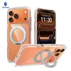 Adecuado para funda de teléfono móvil Apple 17, soporte giratorio de 360 grados, funda protectora magnética transparente para iPhone 16 Promax en stock