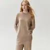 Colección Otoño 2026: Suéter de Punto para Mujer 100% Cachemir Puro, Gama Alta, Estilo Minimalista, Cuello Redondo