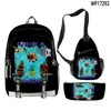 Mochila Escolar, Mochila, Estojo, Bolsa de Ombro, Três Peças, Estampa 3D Novo Jardim Transfronteiriço