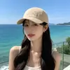 2026 Novo Estilo Circunferência da Cabeça Grande Simples Bordado de Cachorro Boné de Baseball Off-White Top Macio Chapéu de Sol para Homens e Mulheres Proteção Solar ao Ar Livre
