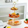 Plato de Fruta Transparente Multicapa Creativo Moda Adornos de Mesa de Postre Ktv Hotel Fiesta Hogar Sala de Estar Plato de Fruta de Plástico