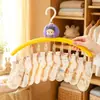 Colgador de ropa multi-clip de muñeca de calabaza morada, tendedero antideslizante para ropa interior y calcetines, perchero multifuncional de almacenamiento para el hogar