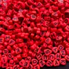 Acrílico 7mm contas de letras coloridas contas de carta de amor DIY joias artesanais pulseira acessórios com contas contas soltas material