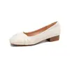Wei Wei Girl 1040-7 Zapatos de Salón de Satén Suave con Tacón Grueso para Mujer Pies que No Cansan Absolutamente Hermosos para Combinar con Faldas Zapatos Mary Jane para Mujer