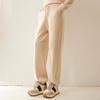 Pantalones gruesos de cachemira 100 % puro para otoño e invierno, leggings ajustados informales para mujer, leggings de punto que combinan con todo.