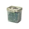 Caja de Almacenamiento con Drenaje de Doble Capa para Cebolla, Jengibre y Ajo, Caja de Almacenamiento Sellada de Grado Alimenticio para Refrigerador, Caja Portátil para Frutas
