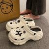 Zapatos de Cueva Famosos de Internet para Mujer Verano Ropa de Abrigo Sandalias Explosivas Suela Gruesa Punta Cerrada Playa Dos Formas de Usar Zapatos de Jardín EVA para Mujer