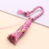 Pequeña pieza de mano con borla a juego de color, colgante hecho a mano con borla de estilo nacional, cuerda colgante de alta calidad, accesorios colgantes para coche, cuerda colgante decorativa