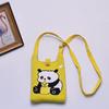 2024 Bolsa de Mão Mini de Tricô Guofeng Panda Bolsa de Celular Fashion Guofeng Bolsa de Ombro Bolsa Casual Versátil
