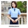 V-Neck Camisa manga curta de verão Bamboo Fiber Professional Shirt Unisex Office Roupas de trabalho