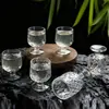 Copos de Vidro para Bebidas Destiladas com Padrão de Pedras Preciosas Vintage, Textura Martelada, Copos de Vidro para Bebidas Destiladas Estilo Ins de Luxo Leve, Taças Clássicas Exquisite, do Fabricante, em Estoque para Venda no Atacado