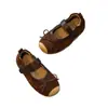 Zapatos de Princesa para Niñas para Primavera y Otoño, Zapatos Planos de Terciopelo Estilo Coreano con Lazo para Niños, Zapatos Bajos para Bebé, Zapatos Versátiles Retro para Niños