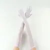 Luvas de gaze de malha elástica finas e compridas de 55cm para mulheres, finas, proteção solar, vestido da moda com acessórios de terno sexy, comércio exterior