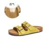 Pantuflas de Cuero Genuino para Mujer 2026 Verano Nuevo Estilo Sandalias de Suela Plana para Exteriores con Hebilla y sin Cierre Pantuflas Tipo Birkenstock para Mujer
