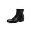 Versión de piel~Botines de tacón grueso estilo francés de 3 cm para mujer, nuevo modelo 2026, botines de otoño e invierno para mujer estilo old money
