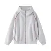Yidao Vintage 2026 Coleção Outono Nova: Marca moderna estilo americano, com um design de costura distinto, moletom com capuz de corte solto, casual e esportivo para homens