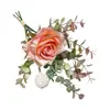 Flores artificiales con aroma a rosa, arreglos florales para el hogar, flores artificiales, jarrones de seda de rosa de alta gama, flores atadas a mano más vendidas transfronterizas