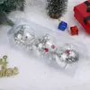 Bola de Natal Transparente Estilo Americano para Pet Bola de Neve de Planta Pingente Redondo Criativo para Pet Caixa Cruzada Decorações de Natal