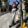 Jeans Vintage Estrechos Rectos Desgastados para Mujer, Nuevos para Invierno 2025, de Cintura Alta, Adelgazantes y que Alargan las Piernas para Figuras Petite