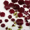 Amazon Explosions 56 Piezas Traje vintage color vino tinto Calcomanía Flores de tela hechas a mano Accesorios para Ramillete de solapa / Pasador de pelo