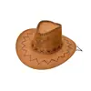 Sombrero de Vaquero Occidental para Hombres y Mujeres, Sombrero de Sol para Viajes al Aire Libre en Verano y Montañismo, Sombrero Jazz para Protección Solar en Zonas Escénicas y Pesca