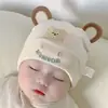Gorros de Bebé para Otoño e Invierno 0-12 Meses Gorro para Recién Nacido Bufanda Triangular de Algodón Puro Gorro con Capucha para Bebé Suave y Protector para la Fontanela