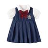 Vestido Preppy para Niñas Estilo 2026, Vestido de Princesa de Moda y con Estilo para Bebés de un Año, Atuendo de Verano