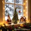 Nuevo producto transfronterizo: Adorno de Árbol de Navidad de Escritorio con Cuello Torcido, Frutos Rojos y Bolas de Colores, Árbol de Navidad Pequeño de Escritorio, Directo del Fabricante