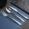 Al por mayor Cuchillo Tenedor Cuchara de Acero Inoxidable 304 Vajilla Occidental Serie Elegante Pesada Cuchillo para Filete Rueda de Tela Engrosada Luz Regalo