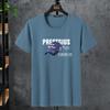 Camiseta Masculina de Manga Curta, Algodão Lycra Elástico, Tamanho Grande Oversized, Camiseta Básica para Homens Grandes, Top Estampado Tendência