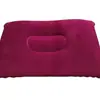Almofada Inflável de Viagem em PVC Quadrada Pequena Almofada Simples Aveludada para Acampamento de Carro Almofada de Cochilo Cadeira Assento Longo