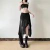 Transfronterizo 2024 Verano Nuevo Estilo Europeo y Americano Falda Irregular de Color Sólido Ajustada Moda Callejera de Cintura Alta para Mujer