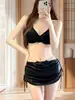 Traje de Baño Dividido de Secado Rápido para Mujer, Bikini Sexy de Tres Piezas con Cintura Descubierta, Adelgazante y con Sensación de Alta Gama, Traje de Baño para Vacaciones de Verano