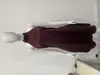 Moda Femenina Ins Básica Nueva de Primavera Vestido Corto Holgado de Color Sólido sin Mangas con Cuello Halter y Lazos Espalda Abierta