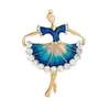 Broche Dança Menina de Ballet, Elegante da Moda, Acessórios de Casaco de Luxo Acessível, Broche Anti-Exposição de Corsage de Alta Qualidade