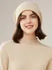 Sombrero de lana liso retro para mujer de principios de otoño, cálido para exteriores, 100% cachemir, sombrero de punto nuevo