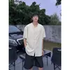 Camisa Casual de Manga Corta de Color Sólido Delgada de Verano para Hombre Marca de Moda Nueva Elegante Holgada Chaqueta Camisa Casual de Moda