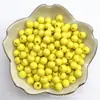 Cuentas redondas de acrílico de 4/6/8 mm, agujero recto, color sólido, material para abalorios hechos a mano DIY, cuentas lisas, cadena para teléfono móvil, cuentas sueltas