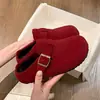 Mules de mujer sin cordones estilo Birkenstock de suela gruesa que aumentan la altura, colección otoño/invierno 2026, mules con forro de felpa