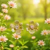 Brincos Flor de Café Dourada Retrô para Outono e Inverno, Presilhas de Orelha Espirais de Moda de Luxo Leve para Orelhas Não Perfuradas