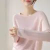 Tienda Insignia Shanghai Dan Nong / Suéter Delgado de Hilo de Papel Japonés Sin Costuras Cuello Redondo para Mujer, Suéter de Manga Larga de Verano Protector Solar