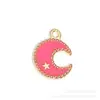 Série Rosa Vermelho Misto Acessórios de Joias com Esmalte em Liga para Pulseira DIY Colar Corrente de Celular Pingente de Chaveiro