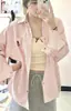 Camisa Jacket con Raya para el Sol Bordada de Cachorro Fresca y Sencilla para Mujer, Nuevo Diseño Primavera/Verano, Camisa Holgada Casual