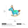 Acessórios de Pingente de Joias de Luxo Leve Aço Inoxidável Esmalte Desenho Animado Pônei Pingente Charms Acessórios para Colar de Casal Pulseira