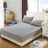 Lençol de cama de cor sólida de camada única escovado, capa de cama, saco de cama, capa de limpeza espessa, não fabricante de protetor de colchão de hotel